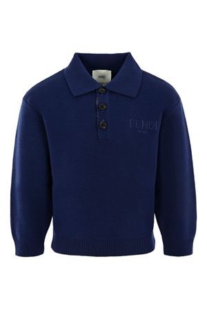 polo in lana blu FENDI KIDS | JMG128AUKUF1I11
